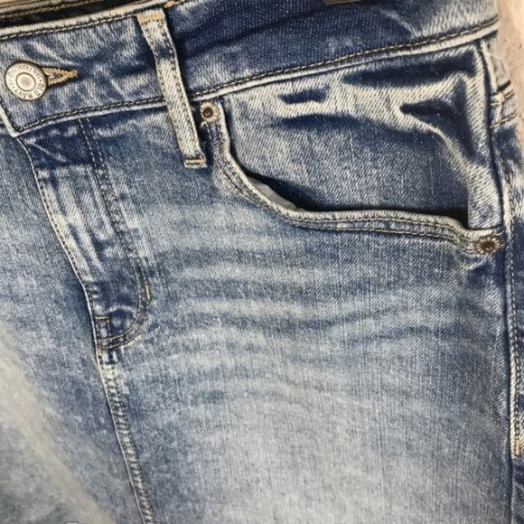 OLD NAVY Raw Hem Denim Mini Skirt Size 4 - Picture 4 of 9